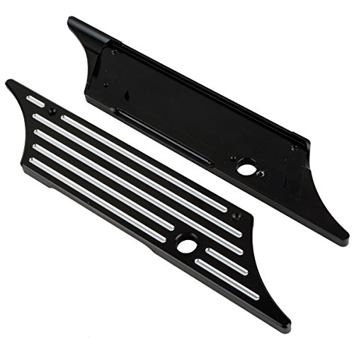 Cubiertas para cierre de alforjas duras negras compatibles con Harley Road King y Tour Glide (1994-2013) miniatura 3