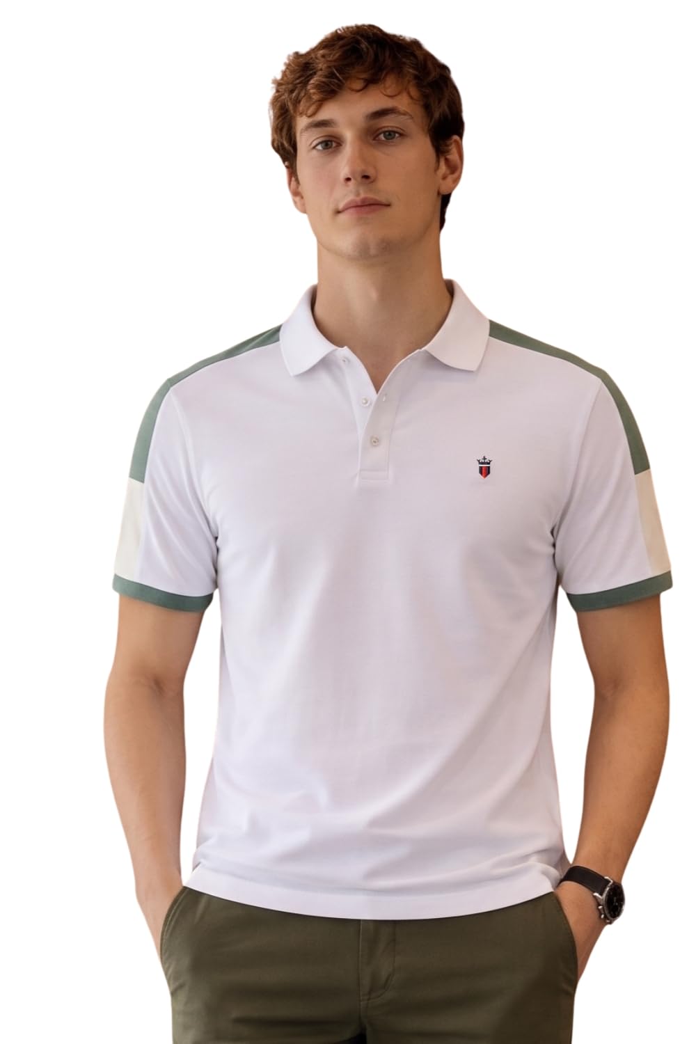 louis philippe Men's Slim Fit Textured 100% Cotton Polo T-Shirt-picture-21