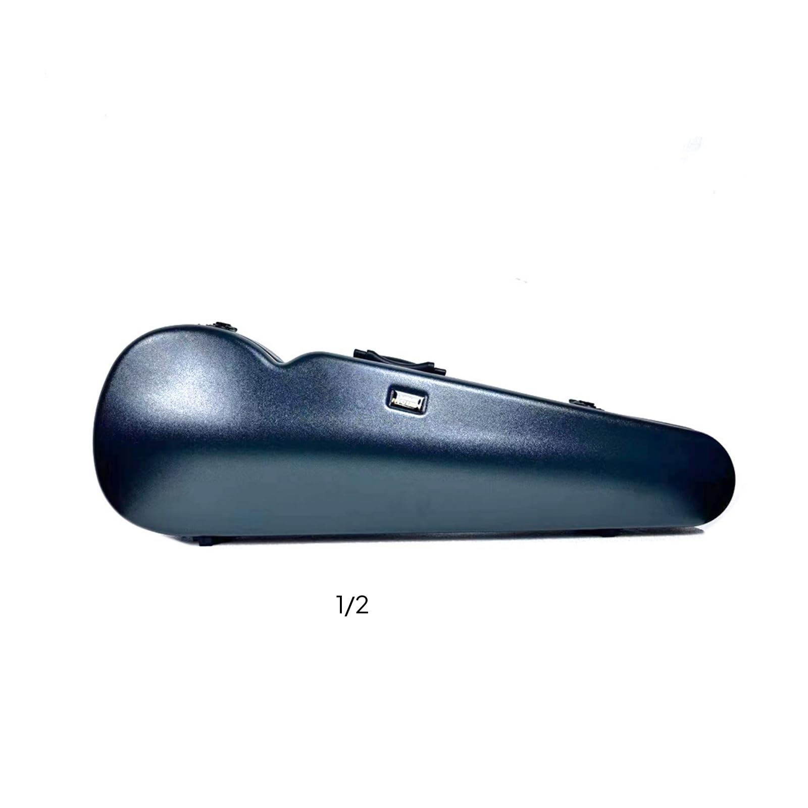 Estuche Triangular Violín Rígido Estuche Violín con Correa Antigolpes Funda para Conservatorio, Array, Azul Marino, 1/2