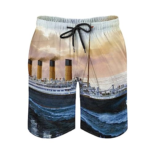 Retro Titanic Famous Old Historic Mens Swim Trunks Quick Dry Beach Shorts Casual Sports Board Shorts Swimwear with Pocket2