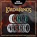 Enso Rings Lord of the Rings Silicone Ring - Comfortable and Flexible Design - 6.6mm Wide, 1.75mm Thick - Galadriel - Pearl/Platinum - Size 9