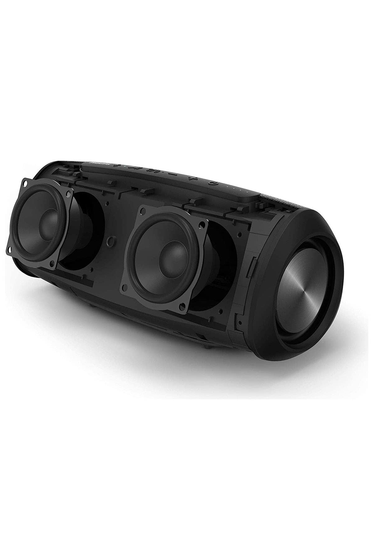 Philips S6305/00 głośnik Bluetooth z funkcją Power Bank (Bluetooth 5.0, wodoodporny, czas pracy 20 godzin, 2 pasywne promienniki basowe, USB, wielokolorowe diody LED), czarny – model 2020/2021