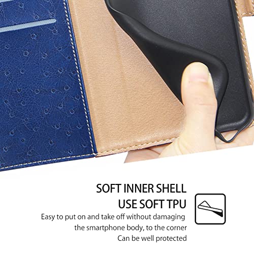 Case For Moto X30 Pro, Pu Leather Flip Magnetic Wallet Case With Card Slots Stand Shockproof Folio Phone Cover Compatible With Moto X30 Pro, Blue #TOP6