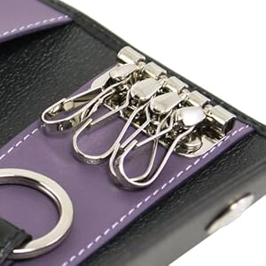 Amazon | [エッティンガー] キーケース ブラック/パープル 4 HOCK KEY