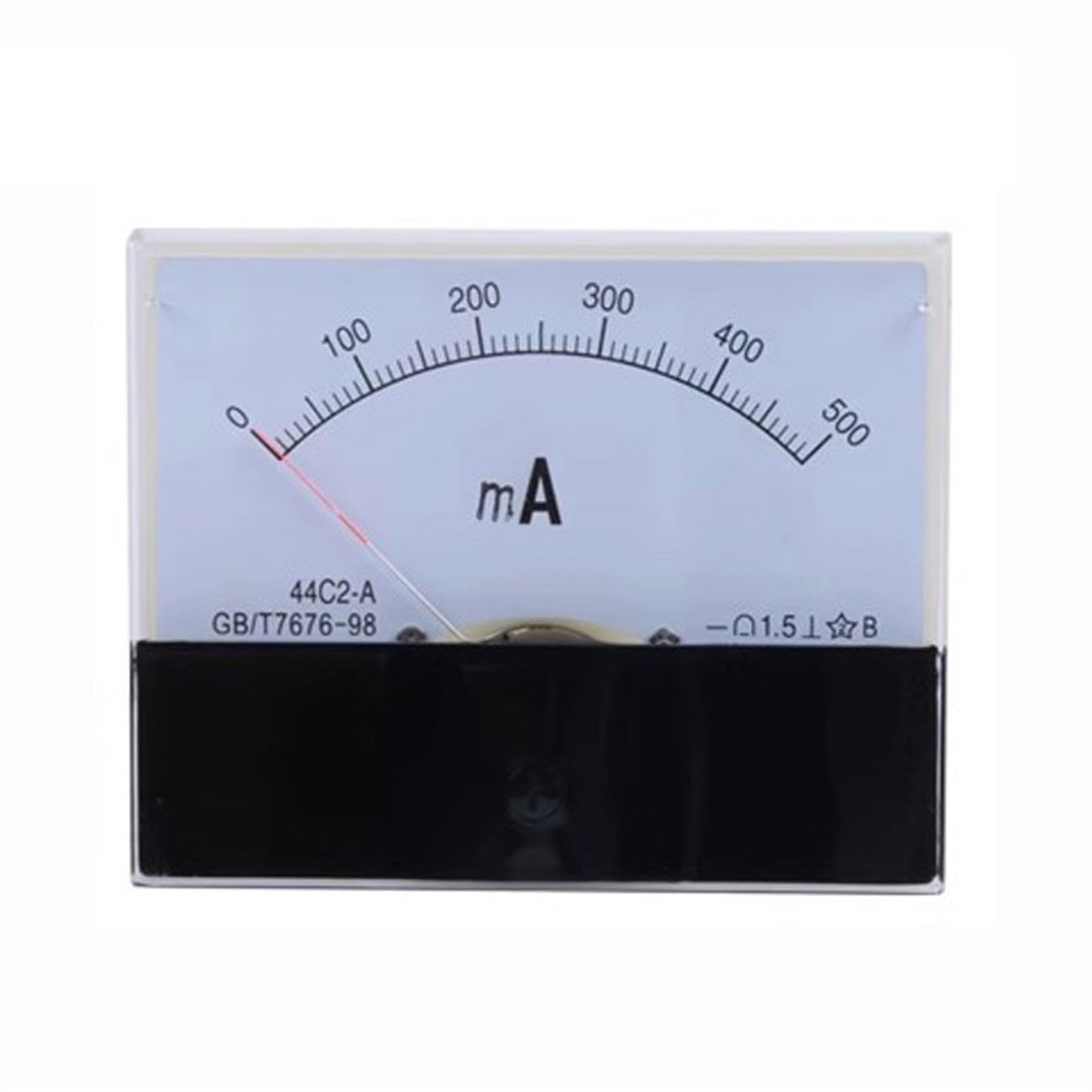 44C2 1mA 2mA 5mA 10mA 20mA 30mA 50mA 75mA 100mA 200mA 300mA 500mA Amperometro DC Tester di corrente analogico Tester meccanico Amperometro 1 pz(400MA)