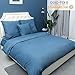 Homfy - Juego de funda de edredón 100% de algodón lavado, con...