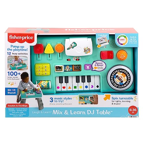 Image of Fisher-Price Laugh & Learn Mix & Learn DJ Table Toy, German