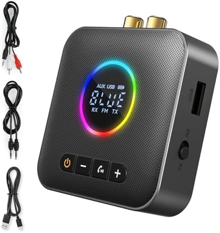 Adaptateur Bluetooth Audiocore AC830 - Émetteur Et Récepteur Audio Avec Port Toslink, Noir