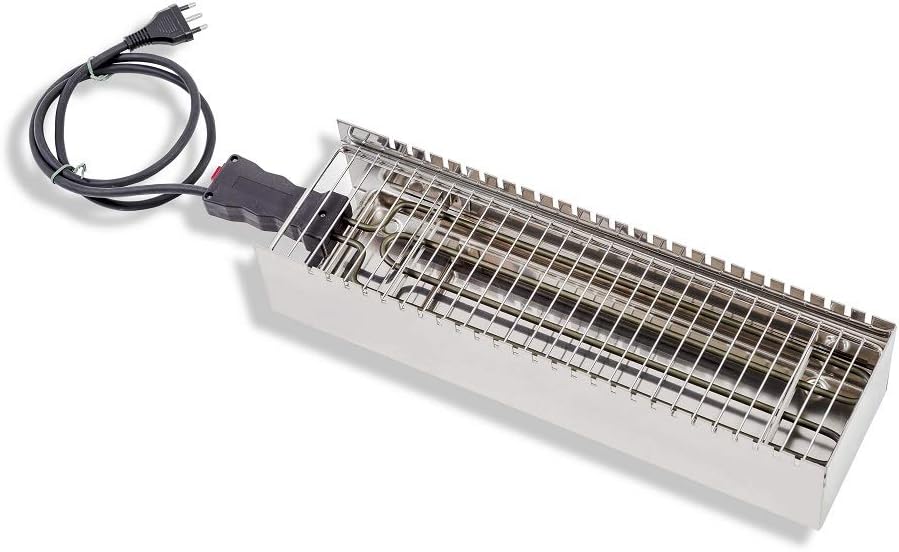 CBE Elettrodomestici 9010100SS bistecchiera elettrica in Acciaio, 1800 W, Stainless Steel, Bianco CBE Elettrodomestici 9010100SS bistecchiera elettrica in Acciaio, 1800 W, Stainless Steel, Bianco