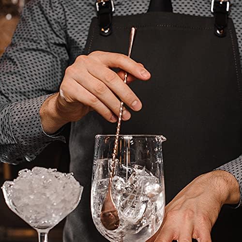Stainless Steel Cocktail Mixing Spoon, Bar Spoons, 11.85 inch Long Handle Cocktail Twisted Stirrer for Bartender or Home Use