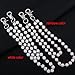 Sparkly Ceramic Beads Wallet Chain - 10mm Shiny Bohemian Purse Jean Pants Chains Keychains for Men Women Fashion Accessories (white)