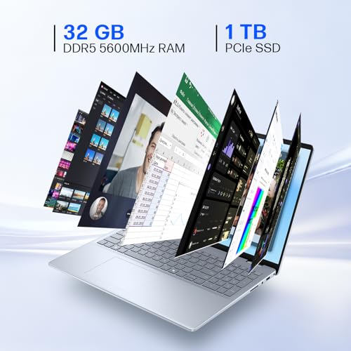 Dell Inspiron 16" Touchscreen Laptop, FHD+, 300 nits Touch Screen, Intel 10-Core 7 150U(Up to 5.4GHz), 32 GB DDR5, 1 TB SSD, Webcam, Backlit Keyboard, Fingerprint Reader, Windows 11 Pro,w/Accessories