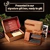UPERGO Fathers Day Gift for Dad, Wooden Nightstand Organizer Stand, Valet Tray EDC Caddy for Men, Desktop & Tabletop Home Decor Phone Wallet Keys Watch Holder with Elegant Gift Box