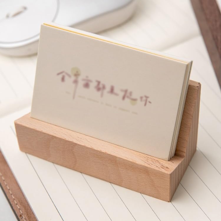 Caja Organizadora De Madera Para Tarjetas De Visita, Set De 4 Piezas, De Haya, Con Diseño De Pino, Para Escritorio De Oficina