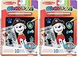 Melissa & Doug - Paw Patrol - Bloc Notes Scratch Art Marcus - Révélez 10...
