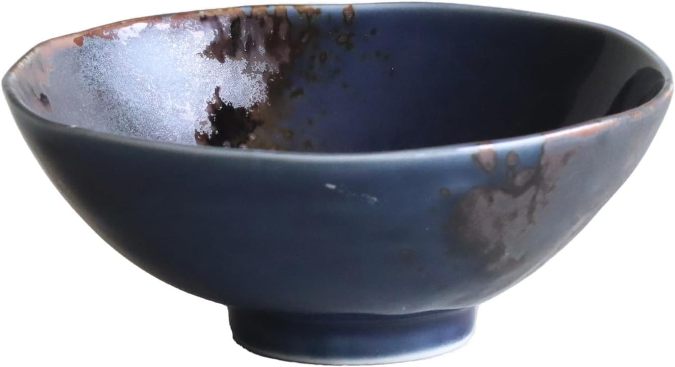 Awasaka MB-1056 Flat Rice Bowl, Dinnerware, Made in Japan, 5.1 x 2.2 inches (130 x 55 mm)