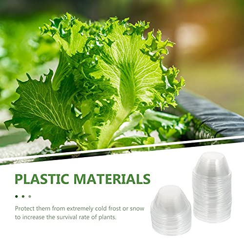 YARNOW 50Pcs Tuin Cloche Plastic Plant Cover Vochtigheid Dome Voor Groente Starten - Afbeelding 5