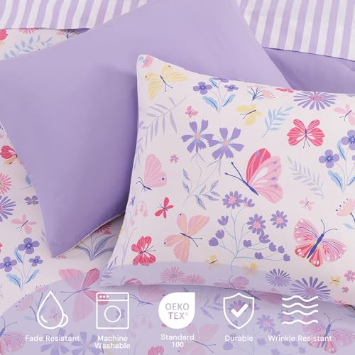 Image of Full Size Comforter Sets with Sheets for Girls-7 Pieces Full Size Bed Set