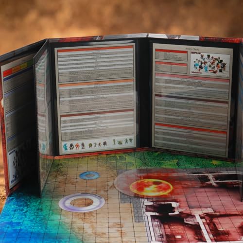 DND DM Screen Oil Painting Relief Effect 8 Panels w/ 2 Swinging Wet Erase Pockets and Cheat Sheet Dungeon Master Accessories Dungeons and Dragons 5e GM Screen D&D Terrain Gift Dungeon Master - Image 4