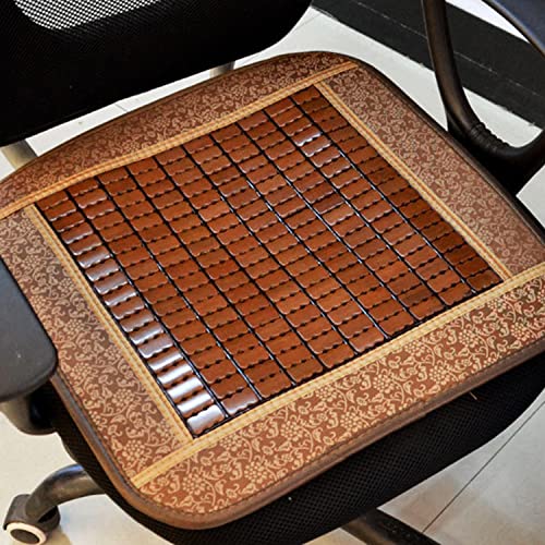 YONIISEA Natte Bambou Nature, Coussin de Siège Auto Frais, Canapé, Balançoire, Tapis de Couchage D'été, Tapis de Bambou Facile À Nettoyer, Cool et Lisse Pas de Bavure Pliable,Werbe 45 * 45 Cover