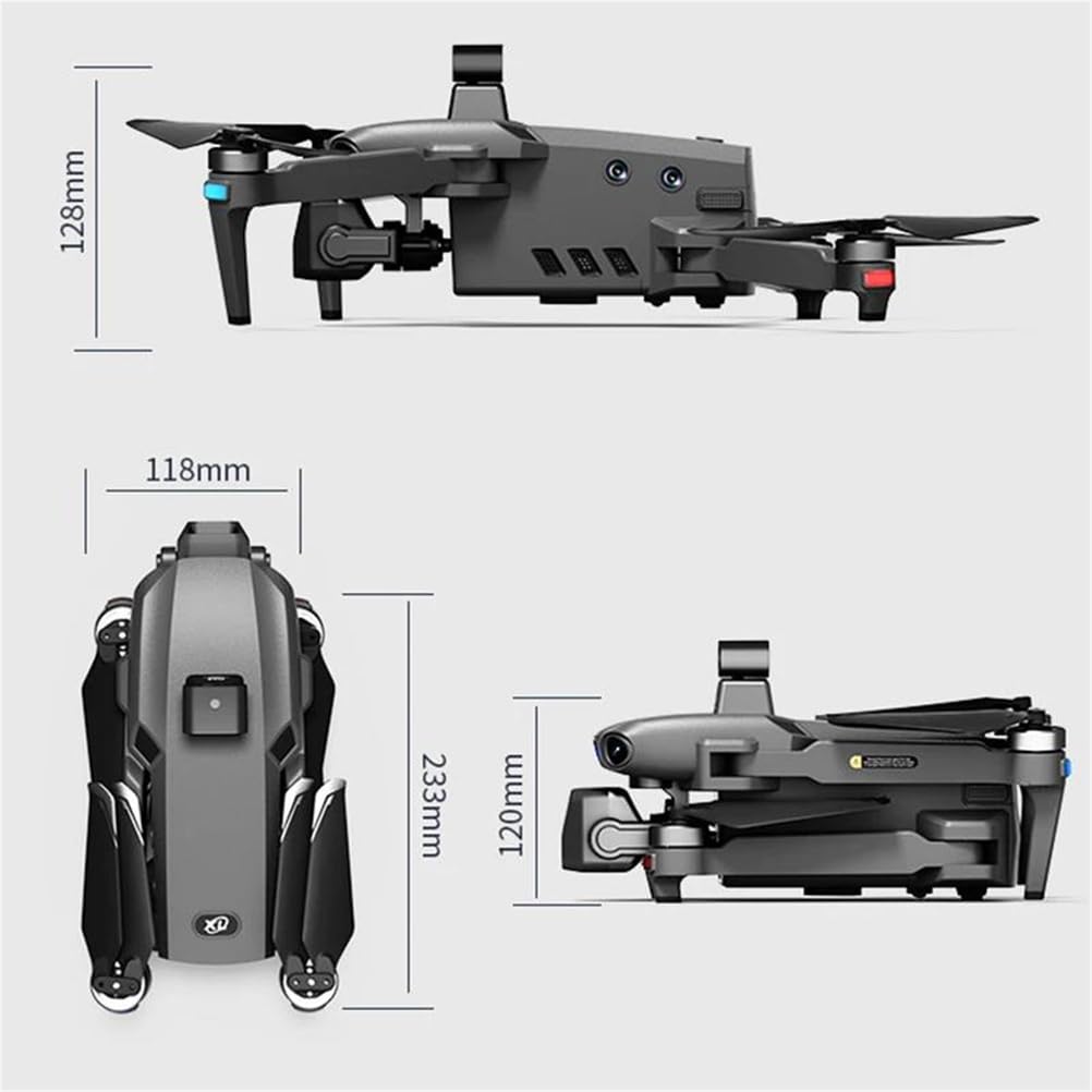Triple Battery,Drone Professionale s880 p7 Max con Controllo su Grande Schermo, Trasmissione di Immagini a Lunga Distanza di 12 chilometri, Gimbal a 3 Assi