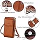 Aeeque Handy Portemonnaie Tasche,Damen Handytasche mit Geldbörse zum Umhängen mit 14 Kartenfächer,Handy Tasche Umhänge PU Leder für Reisen/Bummel,Handyumhängetaschen für Handy unter 7 Zoll - Braun