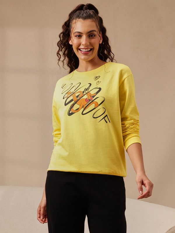 Image of Clovia Women's Terry Cotton Winterwear Sweatshirt