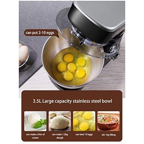 MOSHUO Standhandmixer Automatischer Schneebesen, Teigmixer, Chef-Maschinen-Standmixer Edelstahl-Neigungskopf 6-Gang… – Bild 3