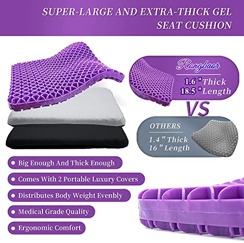 Extra-Large Gel Seat Cushion, Breathable Honeycomb Design Pain Relief Egg Seat Cushion - Home Office Chair Cars Wheelchair #TOP1