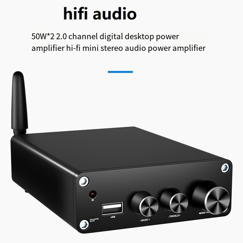 Malloy TPA3116 Bluetooth 5.3 Cyfrowy wzmacniacz HiFi Stereo Wzmacniacz audio Dekoder USB 50 W + 50 W Łatwy w użyciu A