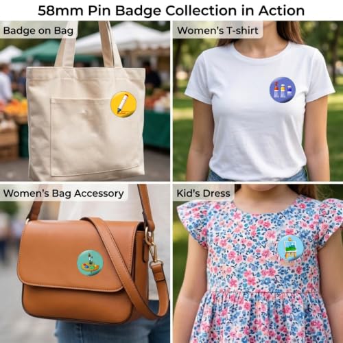 Image of Motivational Pins Badges 58mm Size | Round Button Badges | Inspirational Quotes | Return Gift | Event Badges | Kids Badges | Women brooches | Perfect for Backpacks