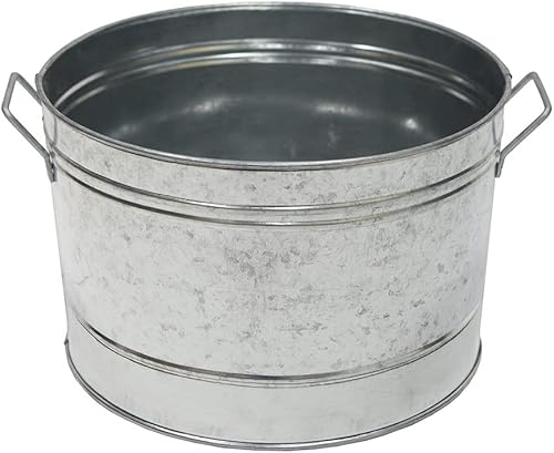 Miniatura 1 de Achla Designs Bañera de acero galvanizado redondo