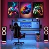 Decoración de pared para sala de juegos BGFCE, set de 3 lienzos, tema de videojuegos, pinturas para habitación de adolescentes, 12x16 pulgadas enmarcado 4