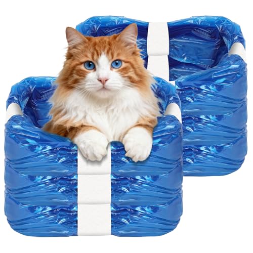 NUTKIT 6PCS Sac a Litiere pour Chat, Recharge Poubelle à Couche Anti Odeur, Recharge Poubelle a Couche, Sac Poubelle litiere Chat, Compatible avec la Plupart...