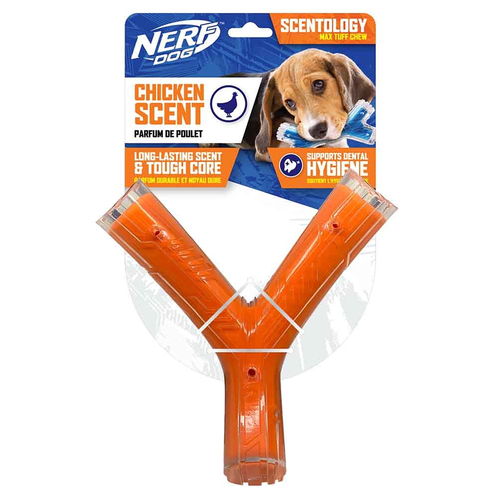 NerfDog Scentology Dog Toy with Chicken Smell Solid Wishbone 21 cm