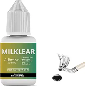 Cola Para Cílios Postiços Open Eyes, À Prova D'Água, Longa Duração (2 A 3 Semanas), Sem Vapores, Ideal Para Olhos Sensíveis, Com Aplicação De Cílios Individuais E Em Tufos, 5Ml, Preta.