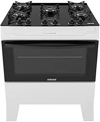 Fogão Itatiaia 5 Bocas Electra Glass Plus Branco Bivolt