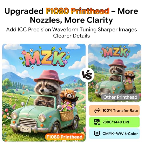 Image of MZK A3 Plus DTF Printer F1080 Printhead Durable and Anti-Blocking(XP600 Gen2),Automatic Timed Cleaning Mode+Ink Anti-Clog Filter (Black, A3 F1080 DTF Printer+Powder Shaker+Purifier)