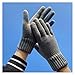 NYKK Manoplas Invierno, además de Terciopelo de Punto Grueso de Cinco Dedos Guantes Calientes Guantes de Lana de Moda Caliente Estilo Coreano Guantes (Color : B)