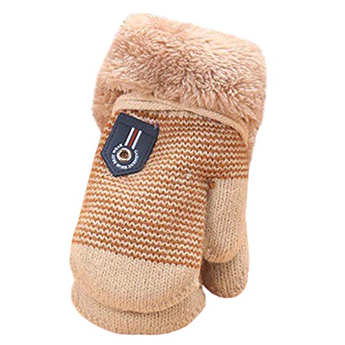 EZSTAX UnisexBebé Guantes de Punto con Cuerda