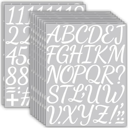 Amazon.com: 2 inch Vinyl Cursive Letters Stickers(10 Sheets 368 PCS ...