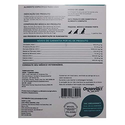 Organnact Fitodent Plus Petisco Para Cachorro
