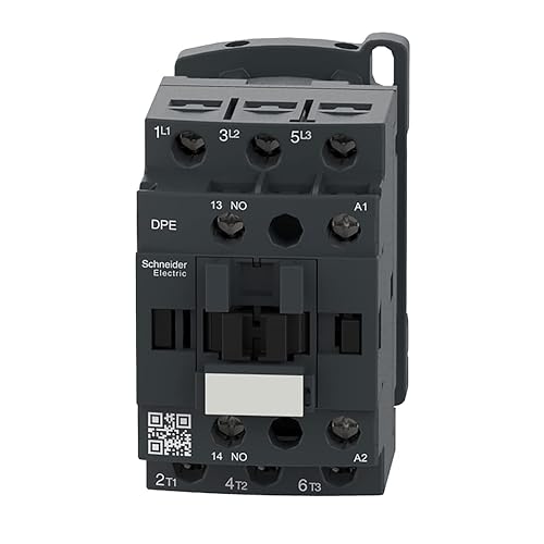 Miniatura 5 de Schneider Electric DPE09B7 Easy TeSys IEC Contactor, 3HP, 480V, Bobina de 24VCA, HVAC y Contactor de CA, bombas, compresores, montaje en carril