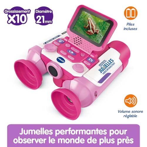 VTech Genius Jumelles Vidéo Interactives Jumelles Enfant 10x21 avec Écran Couleur Photos et Vidéos de la BBC Jouet Scientifique Éducatif Cadeau Enfant Dès Contenu en Français - vue 2