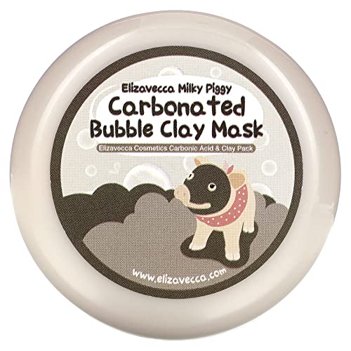 Elizavecca Milky Piggy Carbonated Bubble Clay Mask 100G/3.53 Oz. - Wash Off Face Wash | Bubble Skin Care | Wash Off Face Dead Skin | Blackhead Remover | Deep Cleansing Face | Minuteness Bubbles Mask Pack #TOP4
