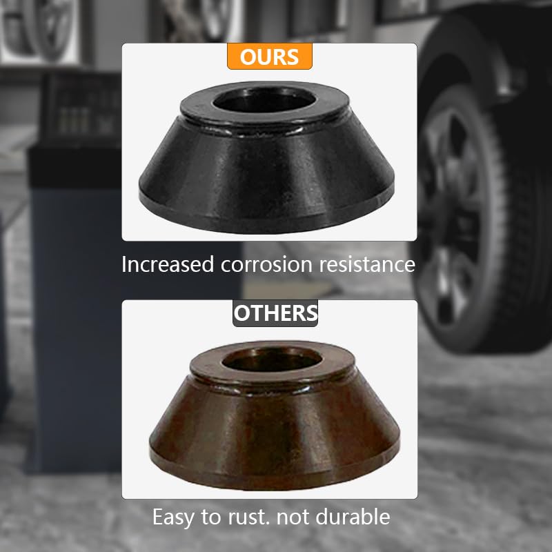 Image of 4 Pcs Universal Wheel Balancer Standard Taper Cone Set - 40mm Shaft- #45 Carbon Steel