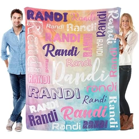 SHIYEL Custom Blanket with Name, Personalized Name Blankets and Throws, Customized Name Blanket for Kids Adults Women Men, Personalized Blanket Gifts for Christmas Birthday Valentines Day, Rainbow-3 Cover