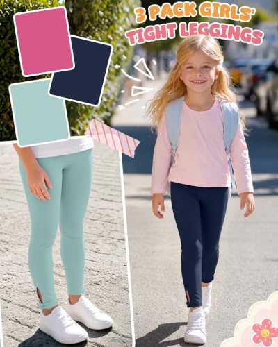 Image of 3 Pack Toddler Girls Cotton Leggings Bow Tight Pants