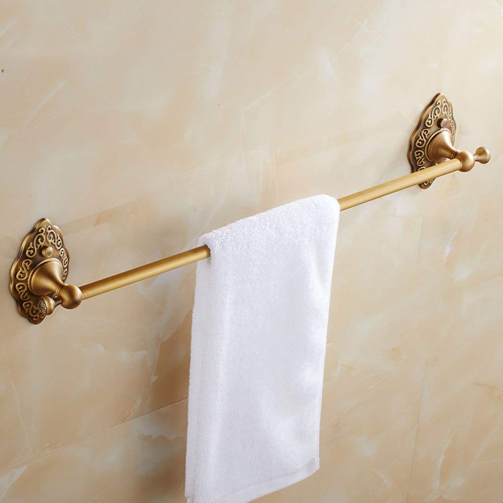 Porte-serviettes rétro en cuivre massif 50cm, l'élégance vintage pour salle de bain d'exception