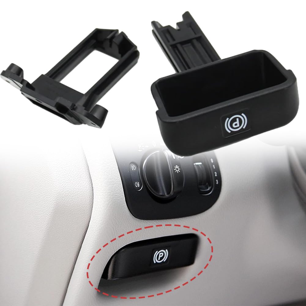 Interruptor de palanca de liberación de freno de mano de estacionamiento,Mango del freno de mano, compatible con Mercedes-Benz W203 W209 2003-2007 2034270620-RA18291B con base
